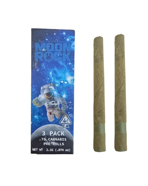 PORROS PRE-ROLADOS - MOON ROCK- "Dr Zodiak"  (3 piezas) HIBRIDA