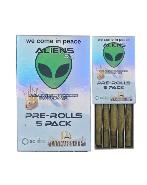PORROS PRE-ROLADOS - ALIENS RX- "4 SABORES"  (5 piezas)
