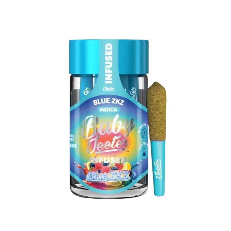 PORROS PRE-ROLADOS - BABY JEETER - "Blue Zkz"  2.5 GR (5 piezas) ÍNDICA