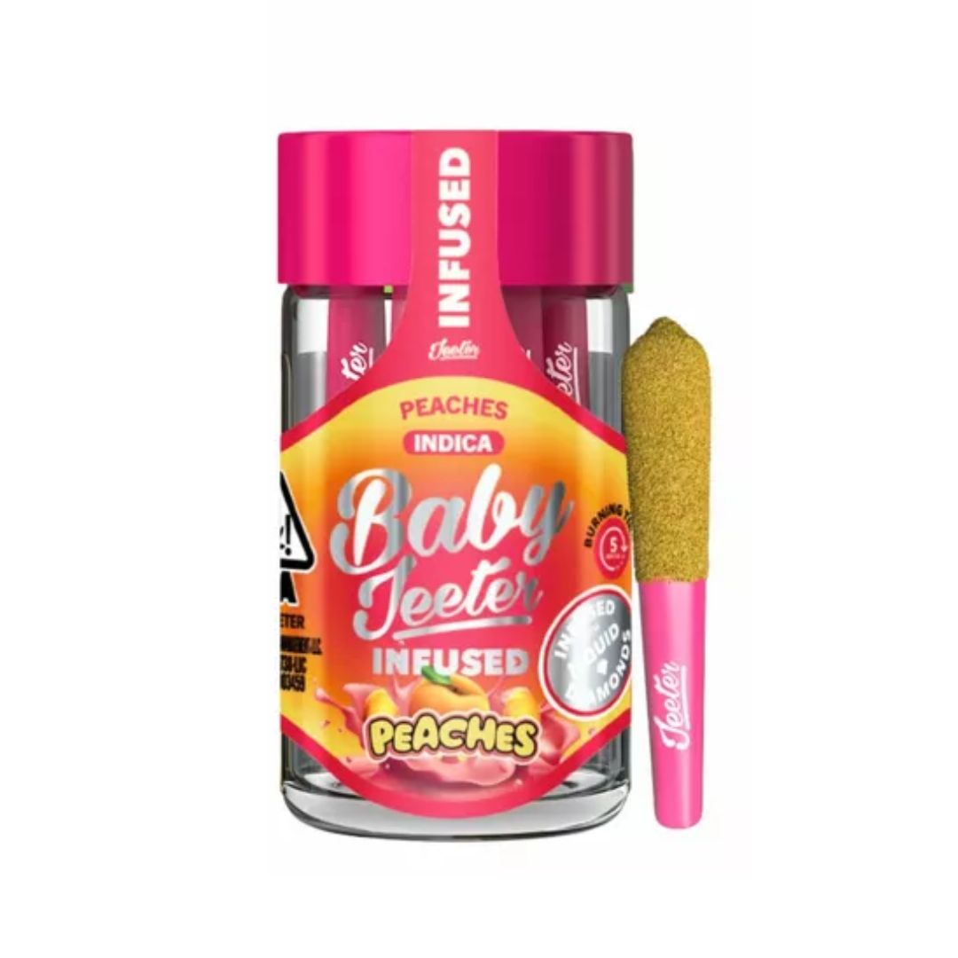 PORROS PRE-ROLADOS - BABY JEETER - "Peaches"  2.5 GR (5 piezas) ÍNDICA