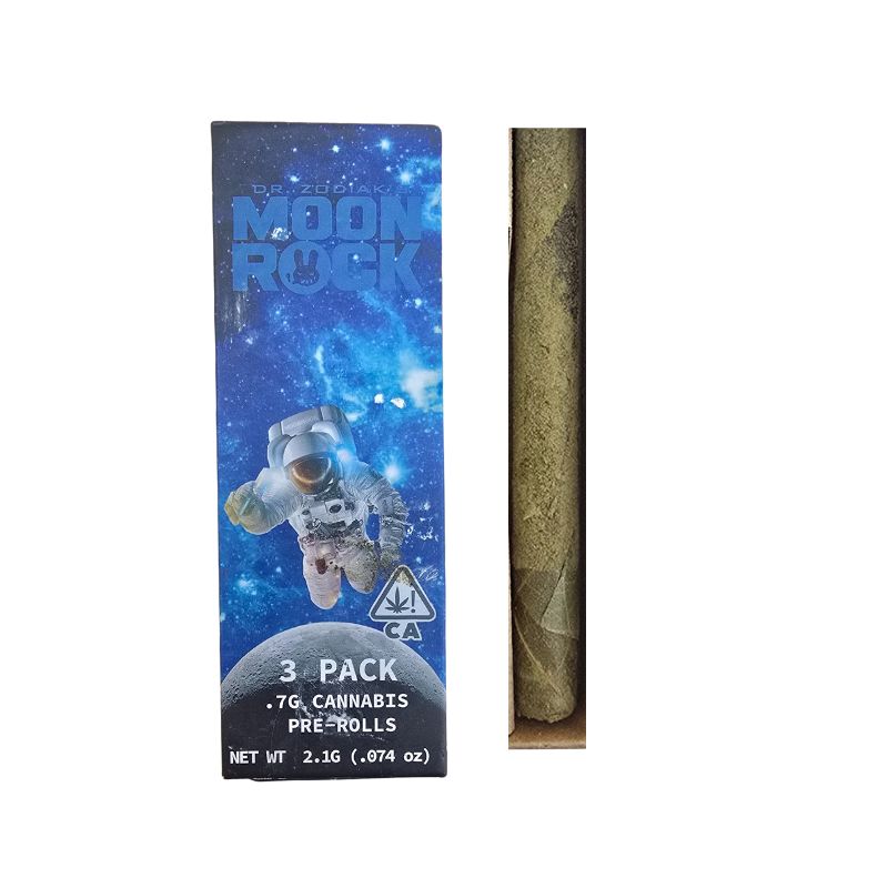 PORROS PRE-ROLADOS - MOON ROCK- "Dr Zodiak"  (3 piezas) HIBRIDA