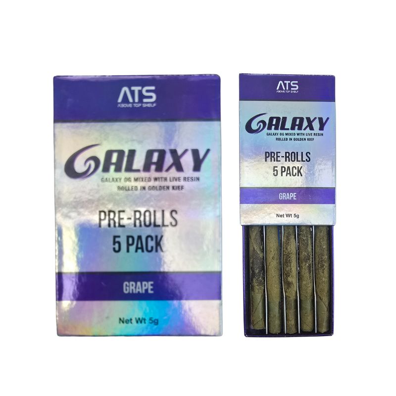 PORROS PRE-ROLADOS - GALAXY- "Grape" (5 piezas) INDICA