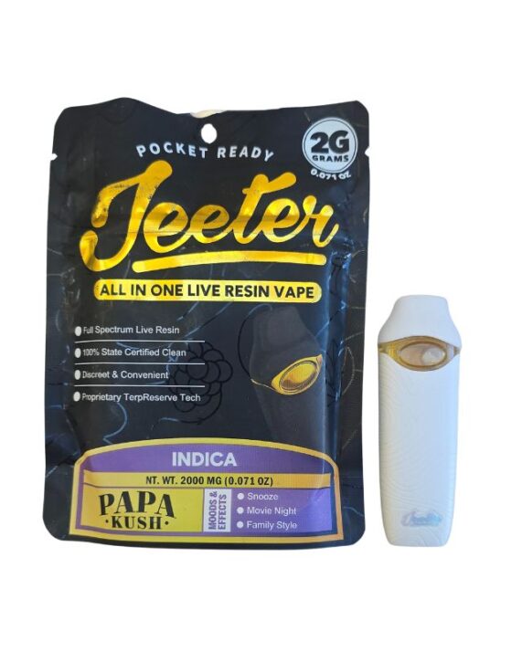 PLUMA DE WAX DESECHABLE - JEETER " Papa Kush" 2ML (INDICA)