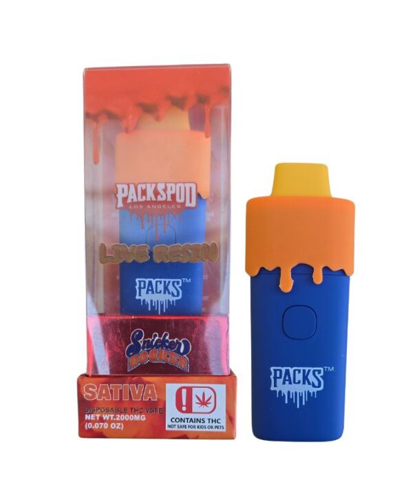 PLUMA DE WAX DESECHABLE - PACKSPOD  "Snicker Bocker" 2 ML (SATIVA)