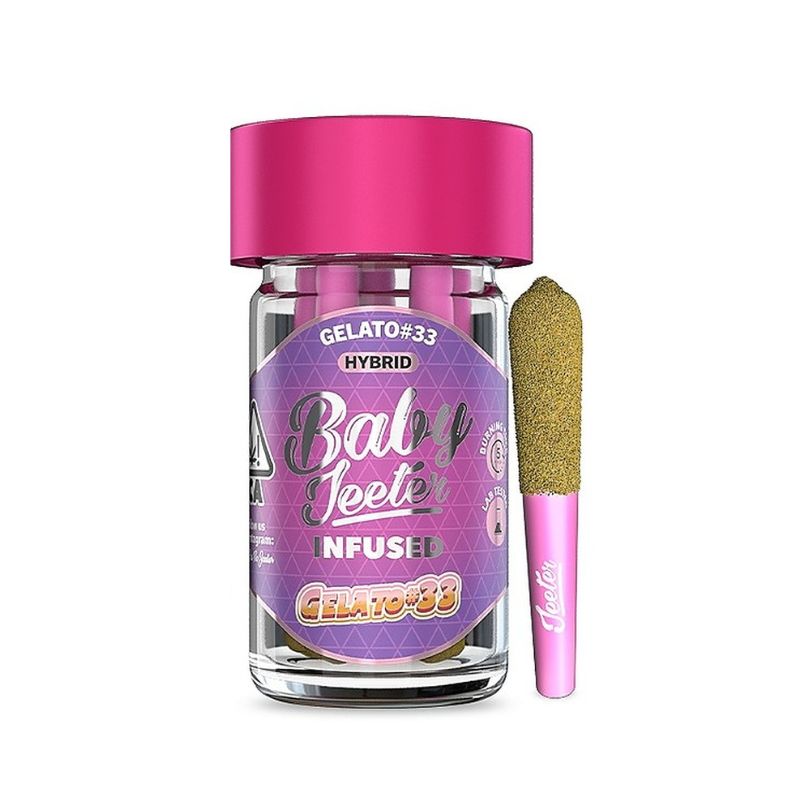 PORROS PRE-ROLADOS - BABY JEETER - "Gelato #33"  2.5 GR (5 piezas) HIBRIDA