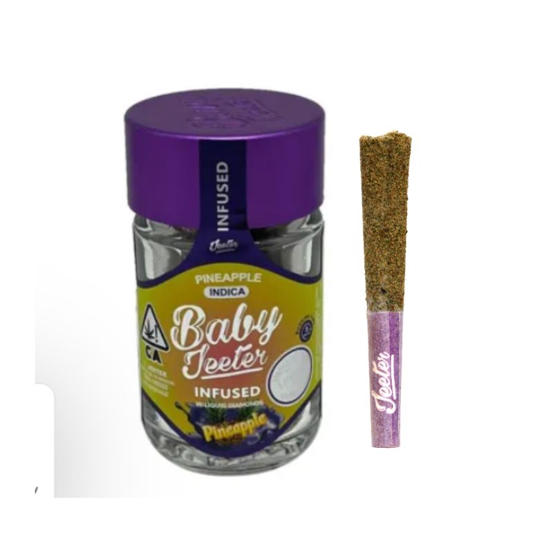 PORROS PRE-ROLADOS - BABY JEETER - "Pineapple"  2.5 GR (5 piezas) ÍNDICA