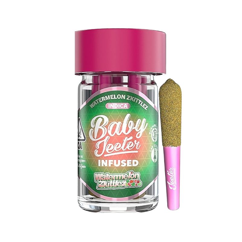 PORROS PRE-ROLADOS - BABY JEETER - "Watermelon Zkittez"  2.5 GR (5 piezas) ÍNDICA