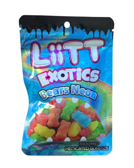 Gomitas Liitt Exotics "Bears Neon"THC (8 Piezas)