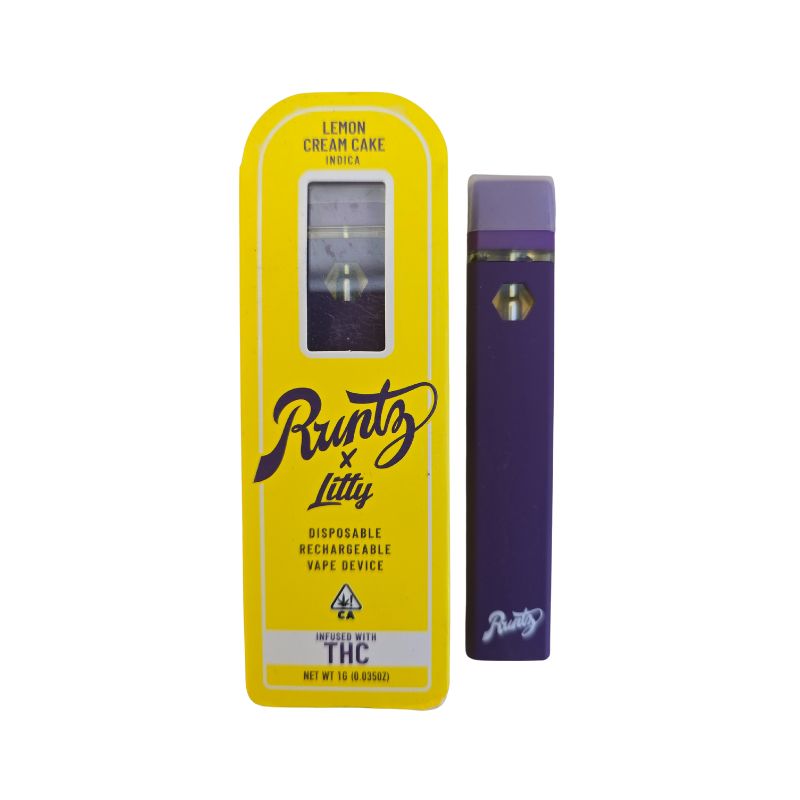 PLUMA DE WAX DESECHABLE - RUNTZ BY LITTY "Lemon Cream Cake" (INDICA)