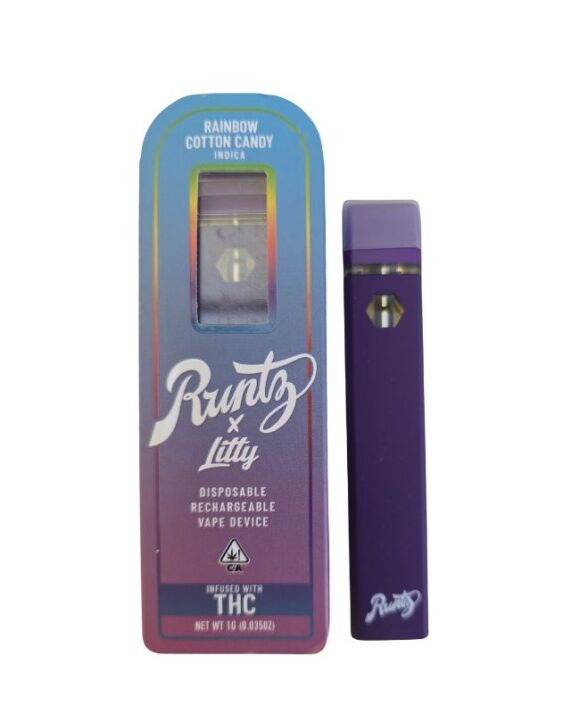 PLUMA DE WAX DESECHABLE - RUNTZ BY LITTY "Rainbow Cotton Candy" (INDICA)
