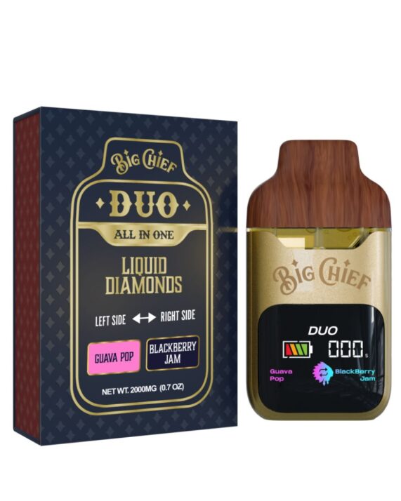 PLUMA DE WAX - BIG CHIEF DUO (2 sabores)- "Guava Pop - Blackberry Jam" 2ML (HIBRIDA/INDICA)