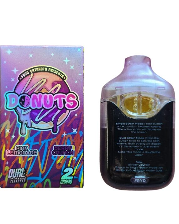 PLUMA DE WAX - DONUTS 2 (SABORES) "Pink Lemonade - Berry Crunch" 2 ML (SATIVA)