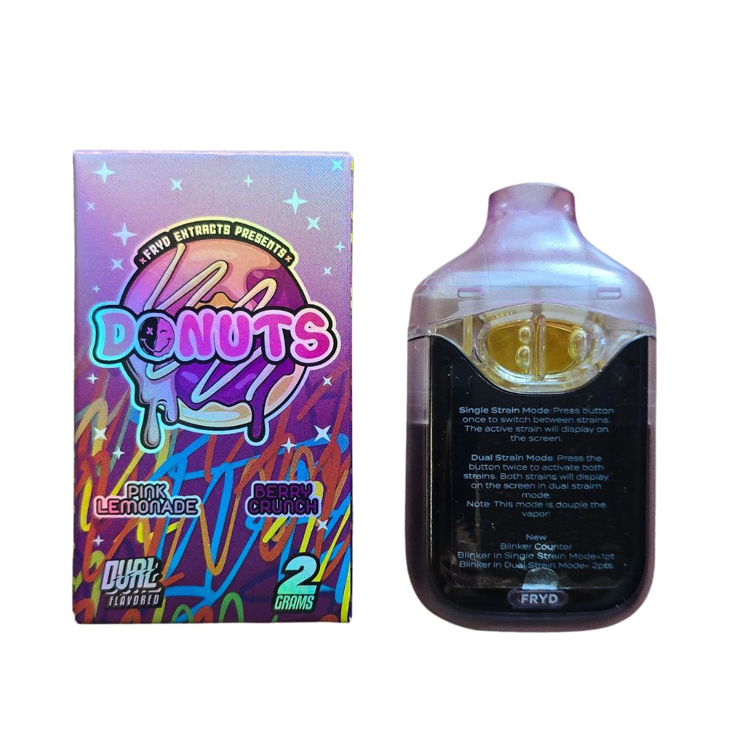 PLUMA DE WAX - DONUTS 2 (SABORES) "Pink Lemonade - Berry Crunch" 2 ML (SATIVA)